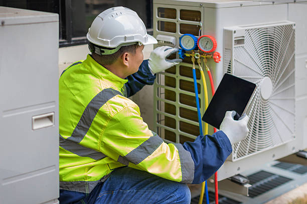 Professional Hvac technician working in Pleasant Lake, IN